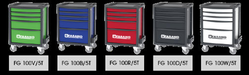 Fasano Tools Carrello Porta Utensili A 5 Cassetti - Con Anti-Ribalta