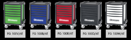 Fasano Tools Carrello Porta Utensili A 6 Cassetti - Con Anti-Ribalta