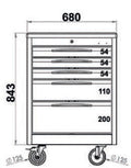 Fasano Tools Carrello Porta Utensili A 5 Cassetti - 7021 5