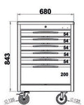 Fasano Tools Carrello Porta Utensili A 6 Cassetti - 7021 6