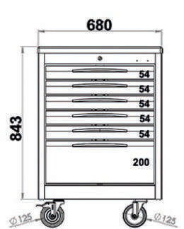 Fasano Tools Carrello Porta Utensili A 6 Cassetti - 7021 6