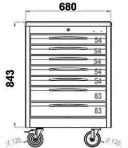 Fasano Tools Carrello Porta Utensili A 7 Cassetti - 7021 7