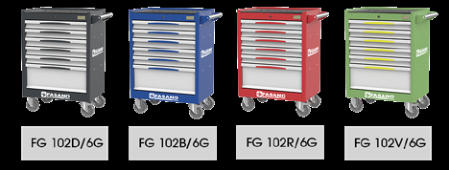 Fasano Tools Carrello Porta Utensili A 6 Cassetti - Con Anti-Ribalta