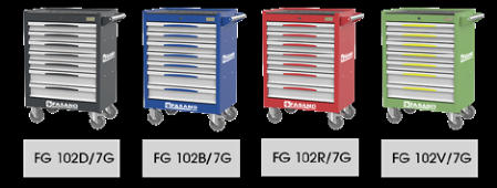 Fasano Tools Carrello Porta Utensili A 7 Cassetti - Con Anti-Ribalta