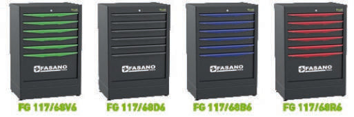 Fasano Tools Cassettiera Fissa A 6 Cassetti - 680x460x992,5 58