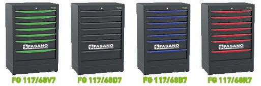 Fasano Tools Cassettiera Fissa A 7 Cassetti - 680x460x992,5 57