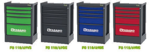 Fasano Tools Cassettiera Fissa A 5 Cassetti - 691x500x948 48,5