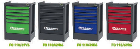 Fasano Tools Cassettiera Fissa A 7 Cassetti - 691x500x948 50