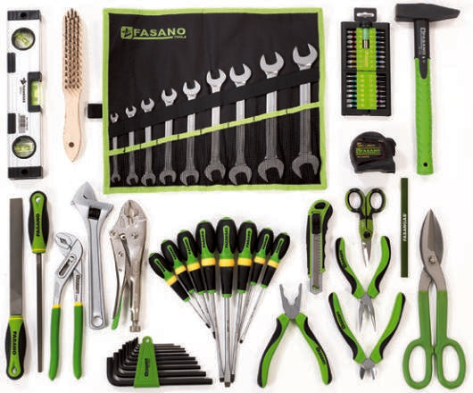 Fasano Tools Assortimento 75 Utensili Per Manutenzione Generale - 75 pz