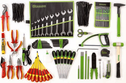 Fasano Tools Assortimento 76 Utensili Per Elettrotecnica - 76 pz