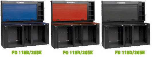 Fasano Tools Configurazione Con Parete Portautensili - 2050x757x2000