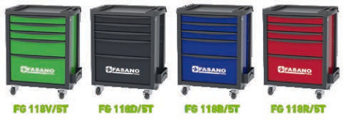 Fasano Tools Cassettiera Mobile A 5 Cassetti - 731x500x916 50