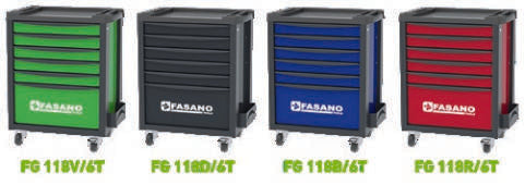 Fasano Tools Cassettiera Mobile A 7 Cassetti - 731x500x916 52