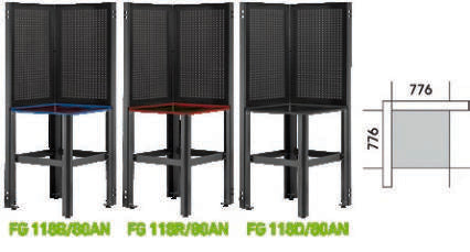Fasano Tools Struttura Base Per Configurazione Angolare, Dotata Di - 776x776x2000