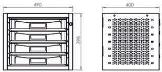 Fasano Tools Modulo Dotato Di 4 Valigette Portaminuterie - 490x400x398 15,1