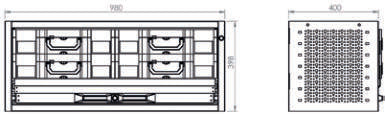 Fasano Tools Cassettiera Con 4 Valigette Estraibili E Impilabili - 980x400x398 27