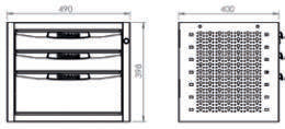 Fasano Tools Cassettiera A 3 Cassetti - 490x400x398 18,7