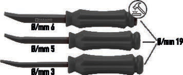 Fasano Tools Set 3 Mini Leve Con Estremità Inclinata