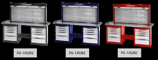 Fasano Tools Banco Da Lavoro 2.0Mt Con Ripiano In Acciaio, - 3001 2000x745x1810