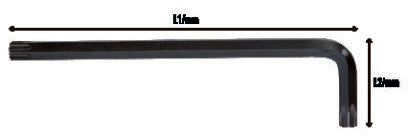 Fasano Tools Set Di 9 Chiavi Maschio Torx A L E Testa Sferica - TX8, 10, 15, 20, 25, 27, 30, 40, 50