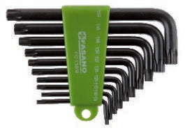 Fasano Tools Set 10 Chiavi Maschio A L Con Impronta Torx - TX9 - TX50 - SERIE LUNGA