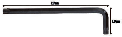 Fasano Tools Chiave Maschio A L Con Impronta Torx - Serie Corta - 9 80.0 16.0 5