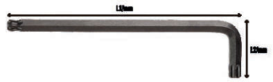 Fasano Tools Chiave Maschio A L Con Impronta Torx E Testa Sferica - 9 80.0 16.0 5
