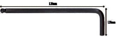 Fasano Tools Chiave Maschio A L Con Impronta Esagonale Sferica - 6.0 137.0 32.0 5