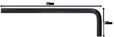 Fasano Tools Chiave Maschio A L Con Impronta Esagonale - Serie Lunga - 9.0 111.0 46.0 5