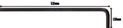 Fasano Tools Chiave Maschio A L Con Impronta Esagonale - Serie Lunga - 8.0 158.0 44.0 5