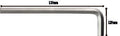 Fasano Tools Chiave Maschio A L Esagonale - Serie Lunga E Zincocromata - 8.0 158.0 44.0 5