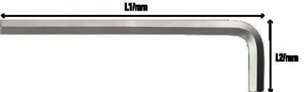 Fasano Tools Chiave Maschio A L Esagonale - Serie Lunga E Zincocromata - 8.0 158.0 44.0 5
