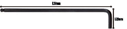 Fasano Tools Chiave Maschio A L Con Impronta Esagonale Sferica - Serie - 8.0 200.0 36.0 5