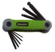 Fasano Tools Set 8 Chiavi Maschio Con Impronta Esagonale Sferica - 1.5, 2, 2.5, 3, 4, 5, 6, 8mm