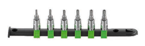 Fasano Tools Set 6 Chiavi A Bussola Da 1/4" Con Inserti Per Viti - 6 PT10,PT15,20,25,27,30