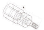 Fasano Tools Chiave A Bussola Da 3/8" Con Inserto Per Viti Con Impronta - 1.6X8.0 50.0