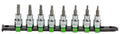 Fasano Tools Set 8 Chiavi A Bussola Da 3/8" Con Inserti Per Viti - 8 TX9,TX10,TX15,TX20,TX25,TX27,TX30,TX40