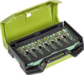 Fasano Tools Set 8 Chiavi A Bussola Da 3/8" Con Inserti Per Viti Ad - 8 TX9,TX10,TX15,TX20,TX25,TX27,TX30,TX40