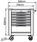 Fasano Tools Carrello Porta Utensili A 6 Cassetti - 3001 6