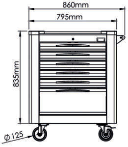 Fasano Tools Carrello Porta Utensili A 6 Cassetti - 3001 6
