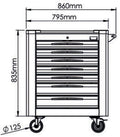 Fasano Tools Carrello Porta Utensili A 7 Cassetti - 3001 7