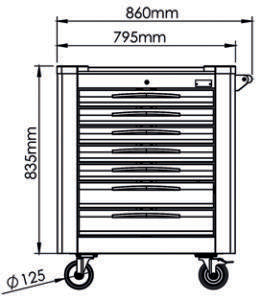 Fasano Tools Carrello Porta Utensili A 7 Cassetti - 3001 7