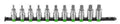 Fasano Tools Set 11 Chiavi A Bussola Da 1/2" Con Inserti Per Viti Ad - 11 R4, R5, R6, R7, R8, R9, R10, R11, R12, R12, R13, R1
