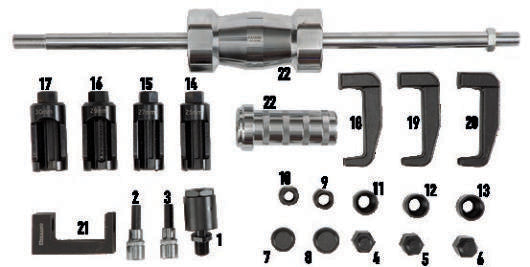 Fasano Tools Set Universale Per Estrazione Elettro-Iniettori - 18