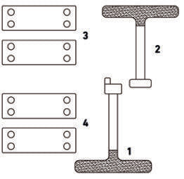 Fasano Tools Set Fasatura Motori Alfa Romeo 1.4, 1.6, 1.8 2.0 Benzina - 4 Attrezzi di bloccaggio albero a camme motori 1.8, 2