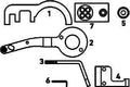 Fasano Tools Set Fasatura Motori Bmw-Mini B37/B47 1.5, 2.0 - 6 Perno di bloccaggio tendicatena