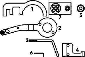 Fasano Tools Set Fasatura Motori Bmw-Mini B37/B47 1.5, 2.0 - 6 Perno di bloccaggio tendicatena