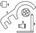 Fasano Tools Set Fasatura Motori Bmw N47, N47S, N57 A Catena - 3 Perno di fasatura volano/piastra di comando