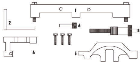 Fasano Tools Set Fasatura Motori Bmw N40, N45 - 1 Attrezzo di allineamento ingranaggio sensore
