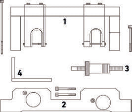 Fasano Tools Set Fasatura Motori Bmw N20 E N26 - 4 Perno fasatura volano/piastra di comando